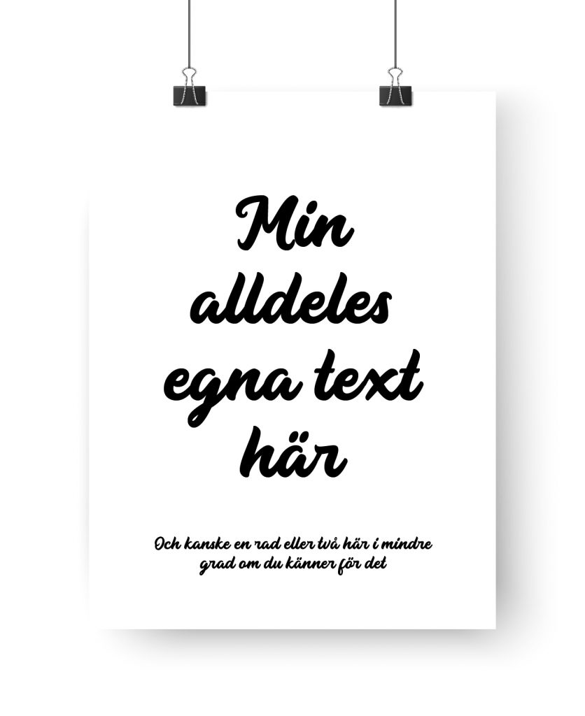 Poster med egen text