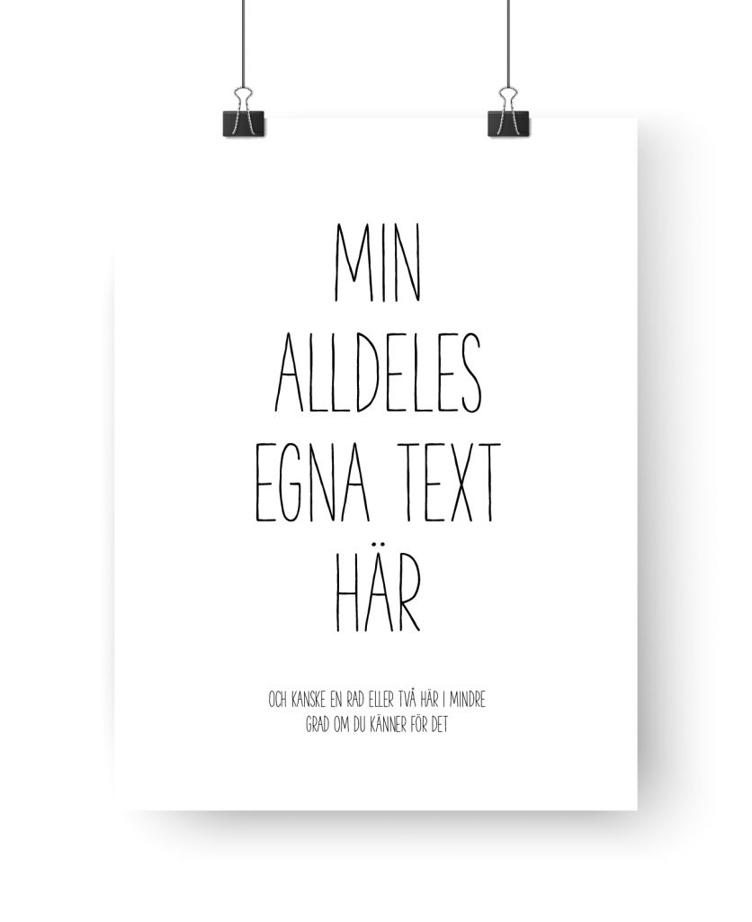 Poster med egen text nr 4