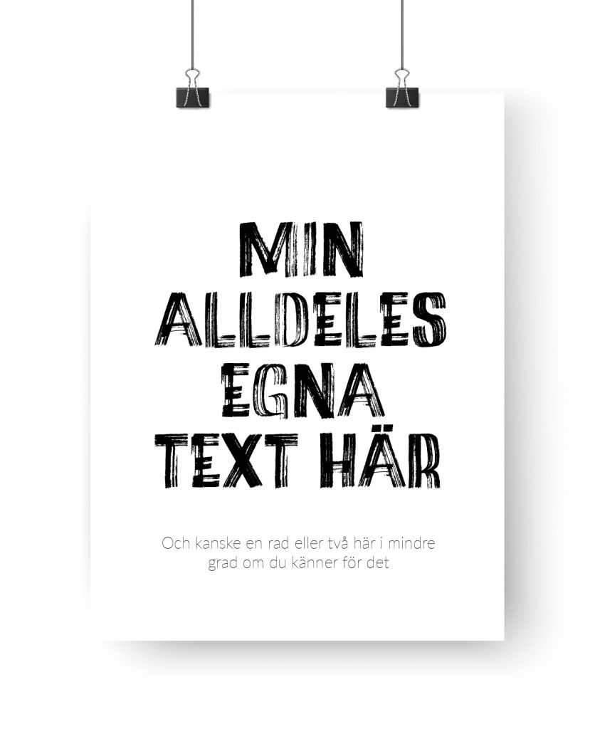 Poster med egen text nr 8