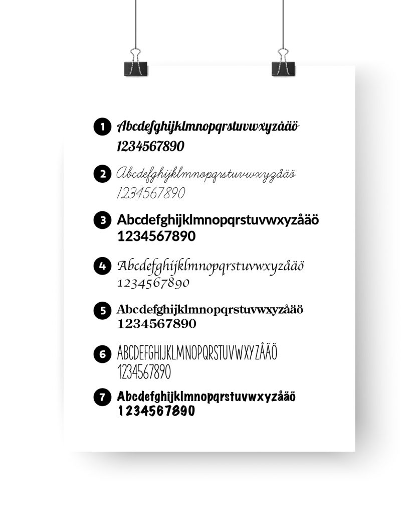 Utskuren text